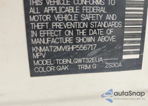 2017 Nissan Rogue Sv из США, поврежденный, VIN KNMAT2MV6HP556717